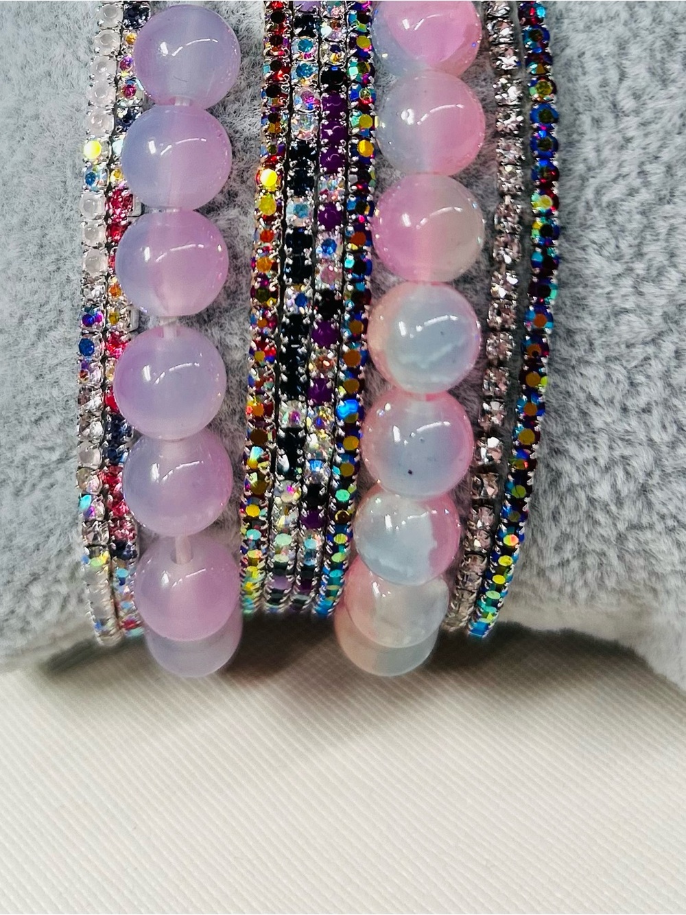 Pink Lavender Bracelet Stack Bundle 10 Pc Set